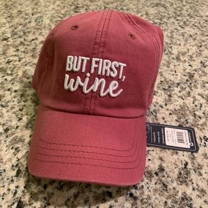 NWT But first wine hat